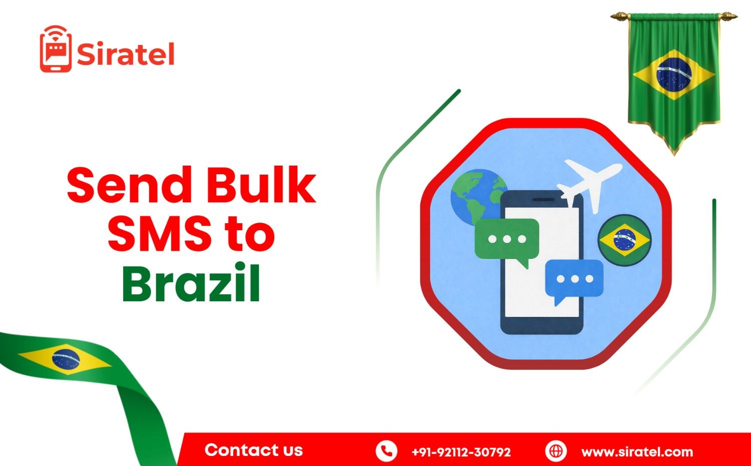 Send Bulk SMS to Brazil with Siratel’s Reliable Brazil SMS Gateway